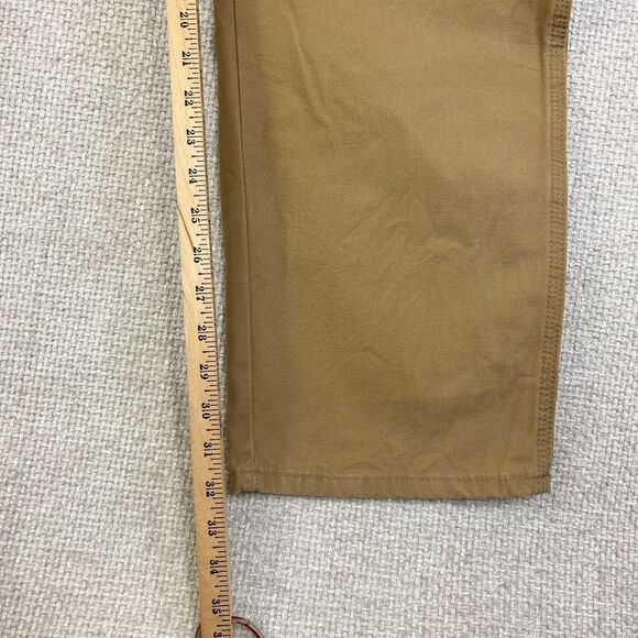 NEW Wrangler Carpenter Pants Men's 42x32 Relaxed Fit Brown Tan Utility Workwear - Picture 8 of 10